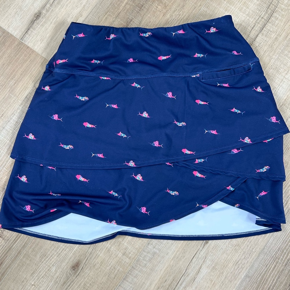 Nice SCALES SWIM SKORT LINED WITH SHORTS.Great for Swimming orSummer activities.